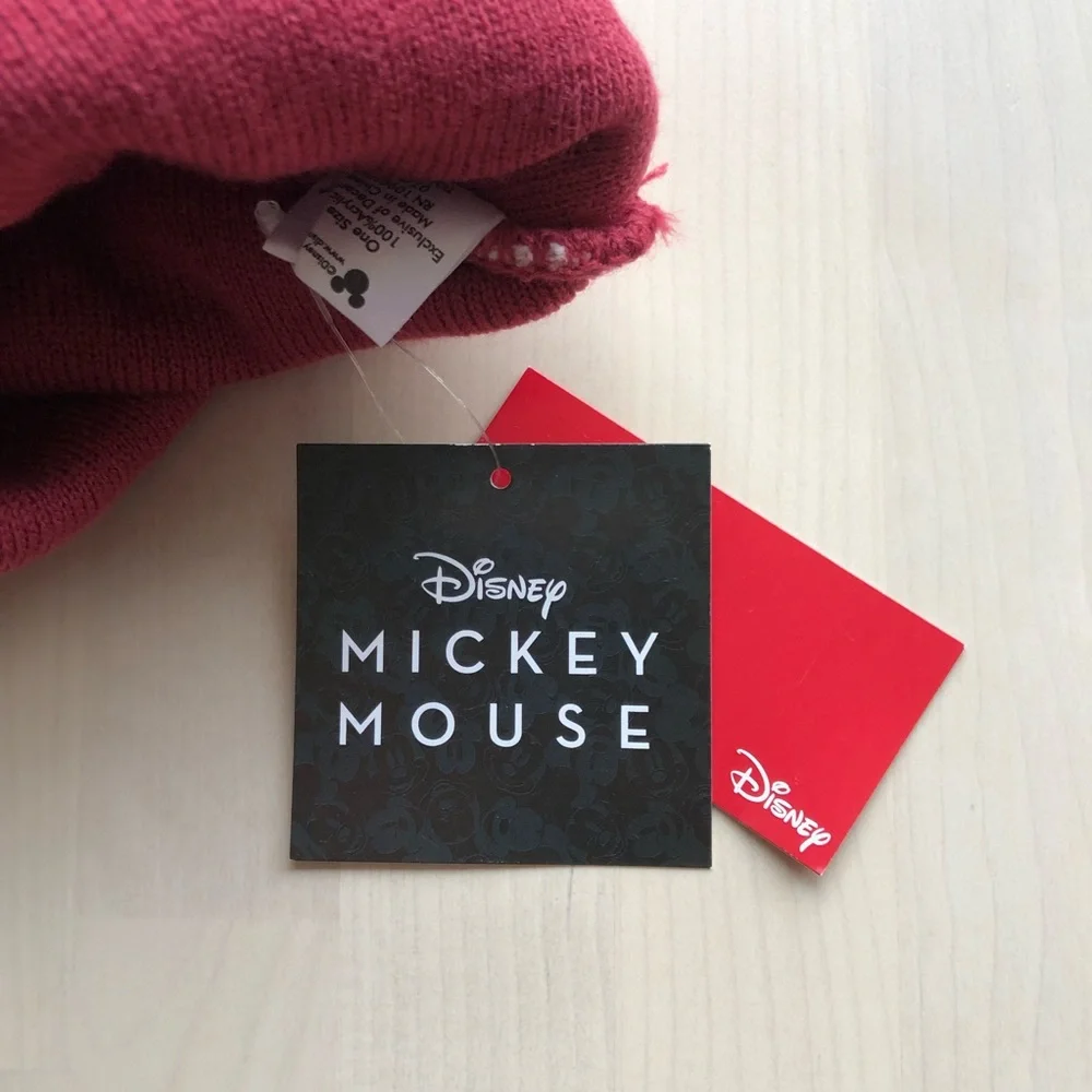 New Disney Mickey Mouse Pom Beanie Hat